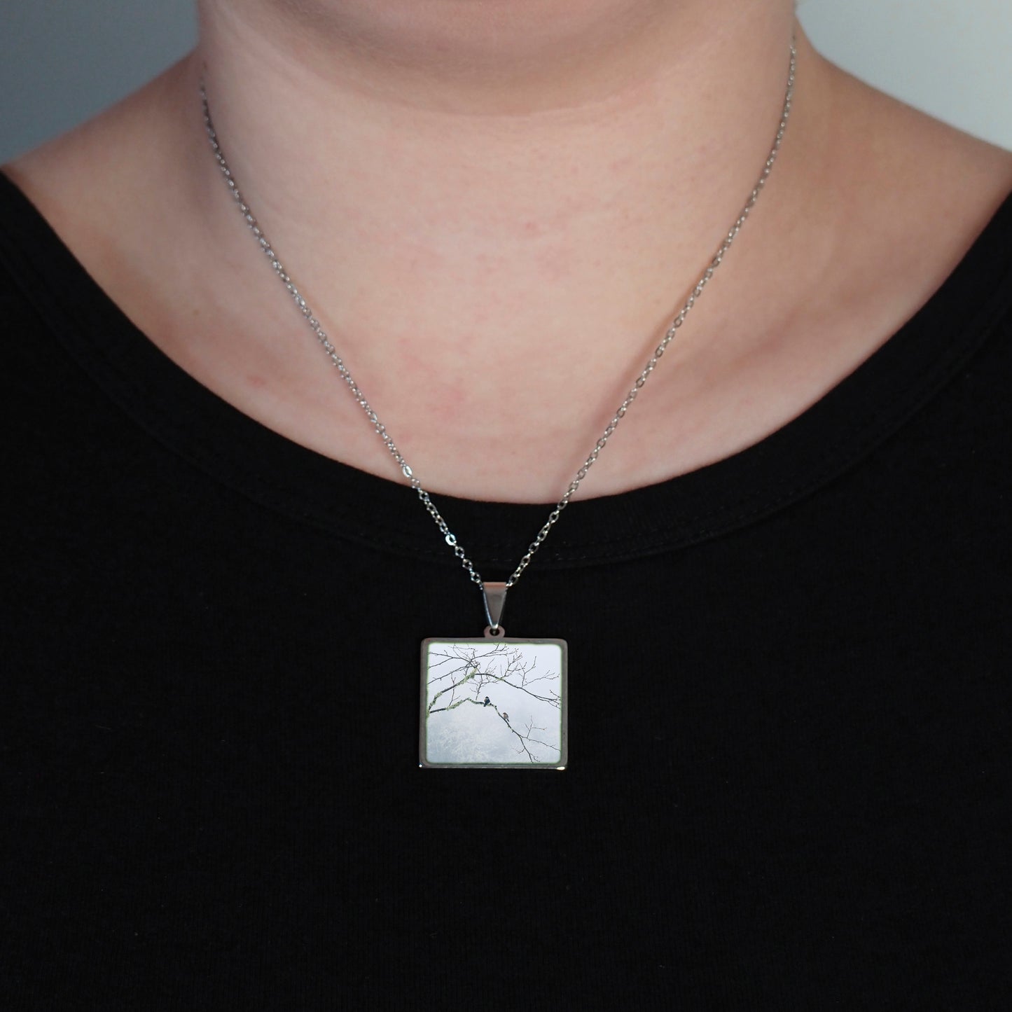 Little Perched Birds necklace 25mm