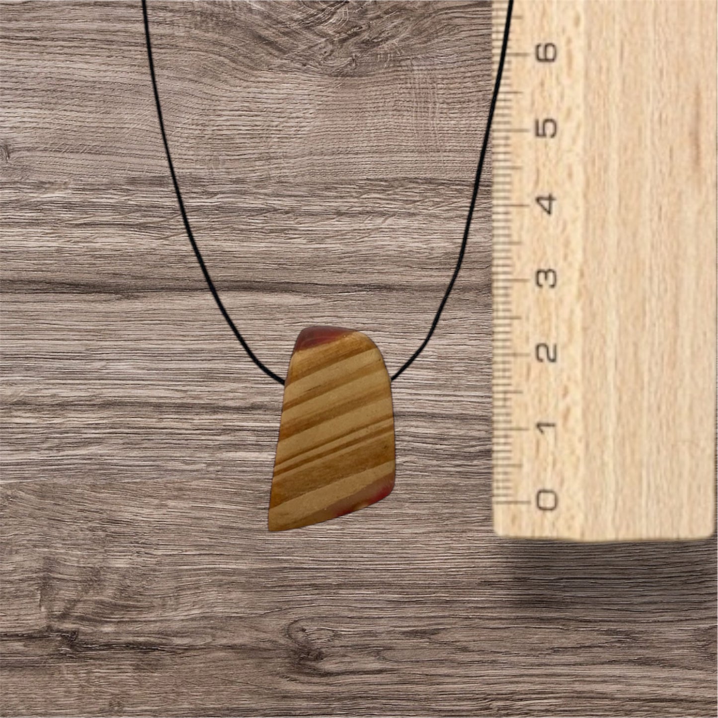 Purple-Pink Resin Necklace with Wood / rbc38