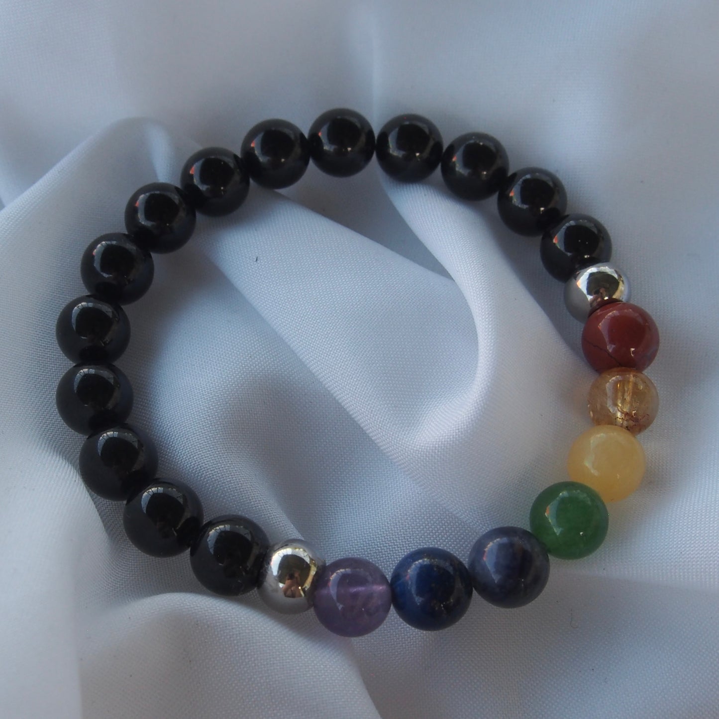 bracelet pierre naturelle | chakra en pierres naturelles avec tourmaline noire moyen