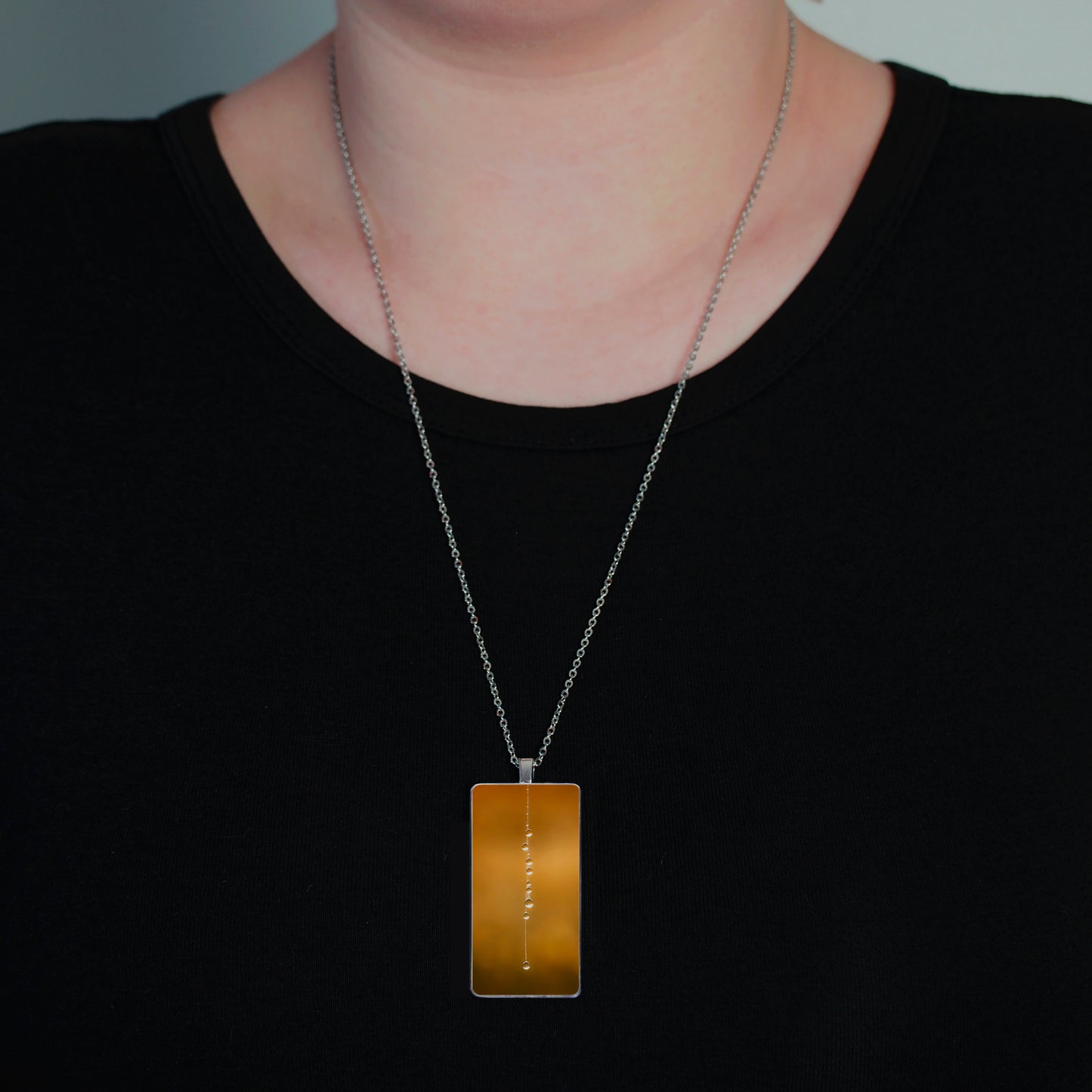 Droplets necklace 25mm x 50mm