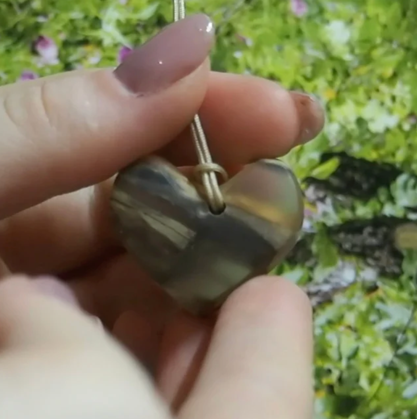 Collier cœur résine transparente avec bois | Créations Jeanne