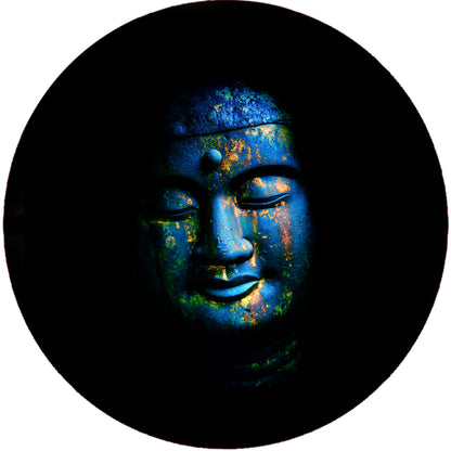 Boucles d'oreilles BOUDDHA BLEU 12mm