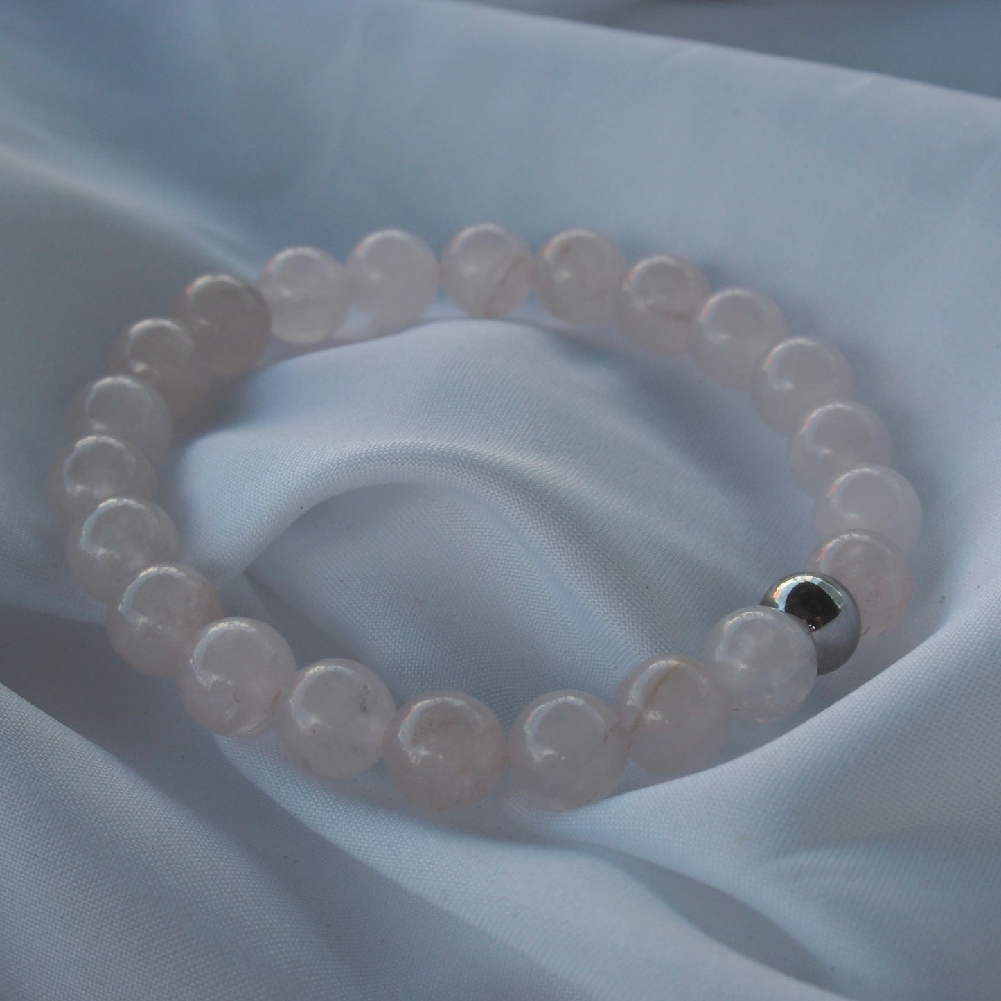 Bracelet en quartz rose — Amour et bonheur