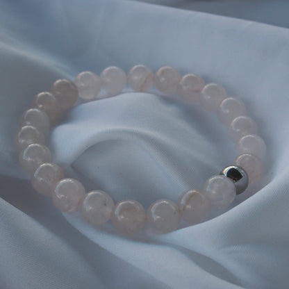 Bracelet en quartz rose — Amour et bonheur