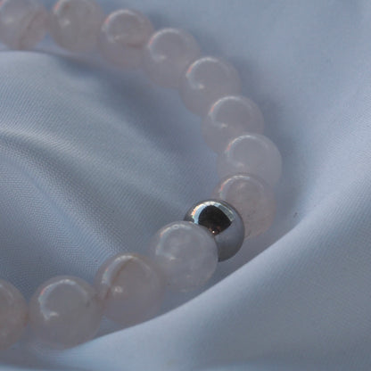 Bracelet en quartz rose — Amour et bonheur