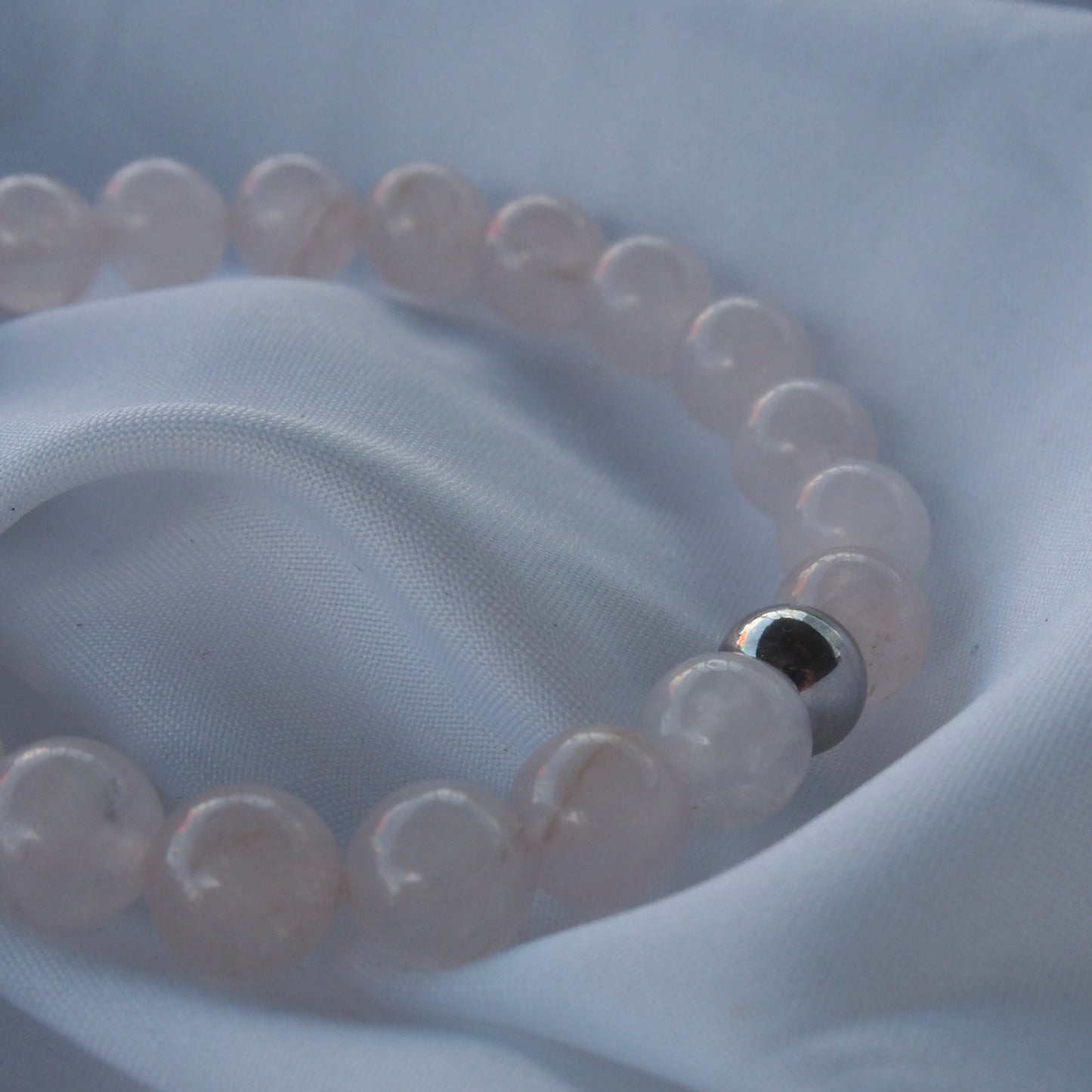 Bracelet en quartz rose — Amour et bonheur