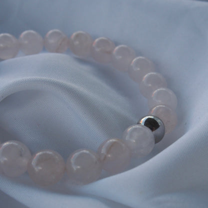 Bracelet en quartz rose — Amour et bonheur