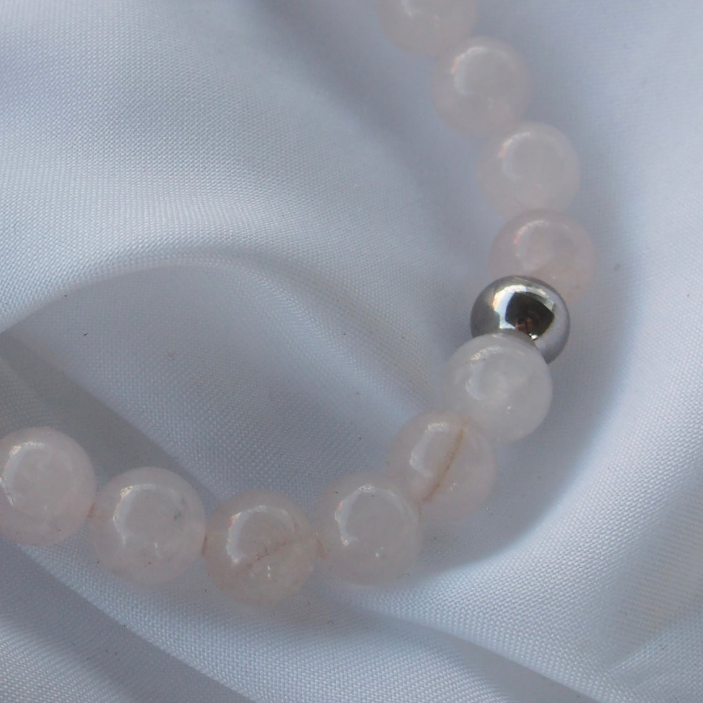 Bracelet en quartz rose — Amour et bonheur