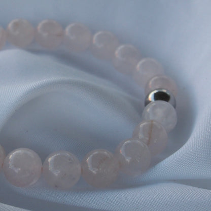 Bracelet en quartz rose — Amour et bonheur