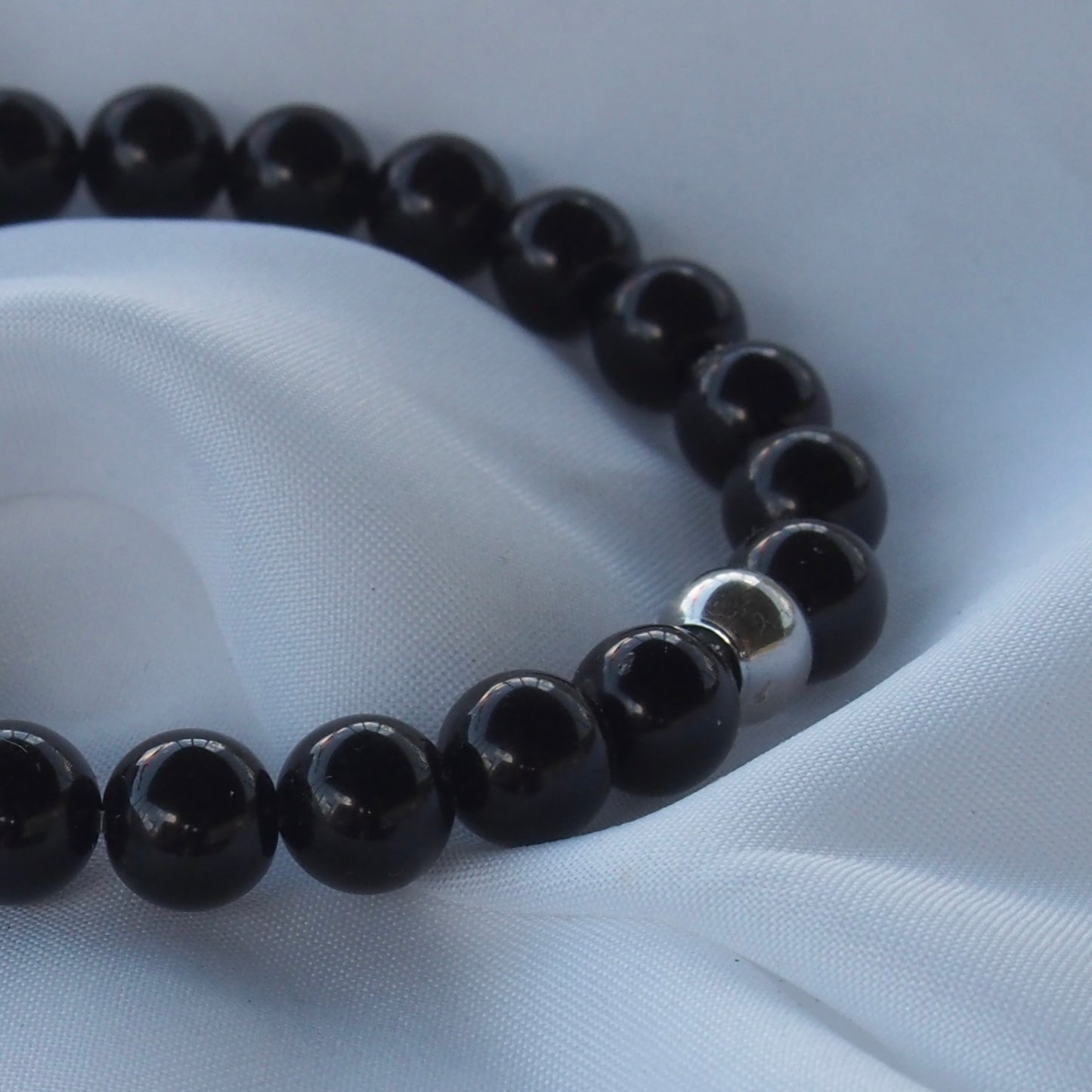 Bracelet pierre naturelle | pierre tourmaline noire moyen