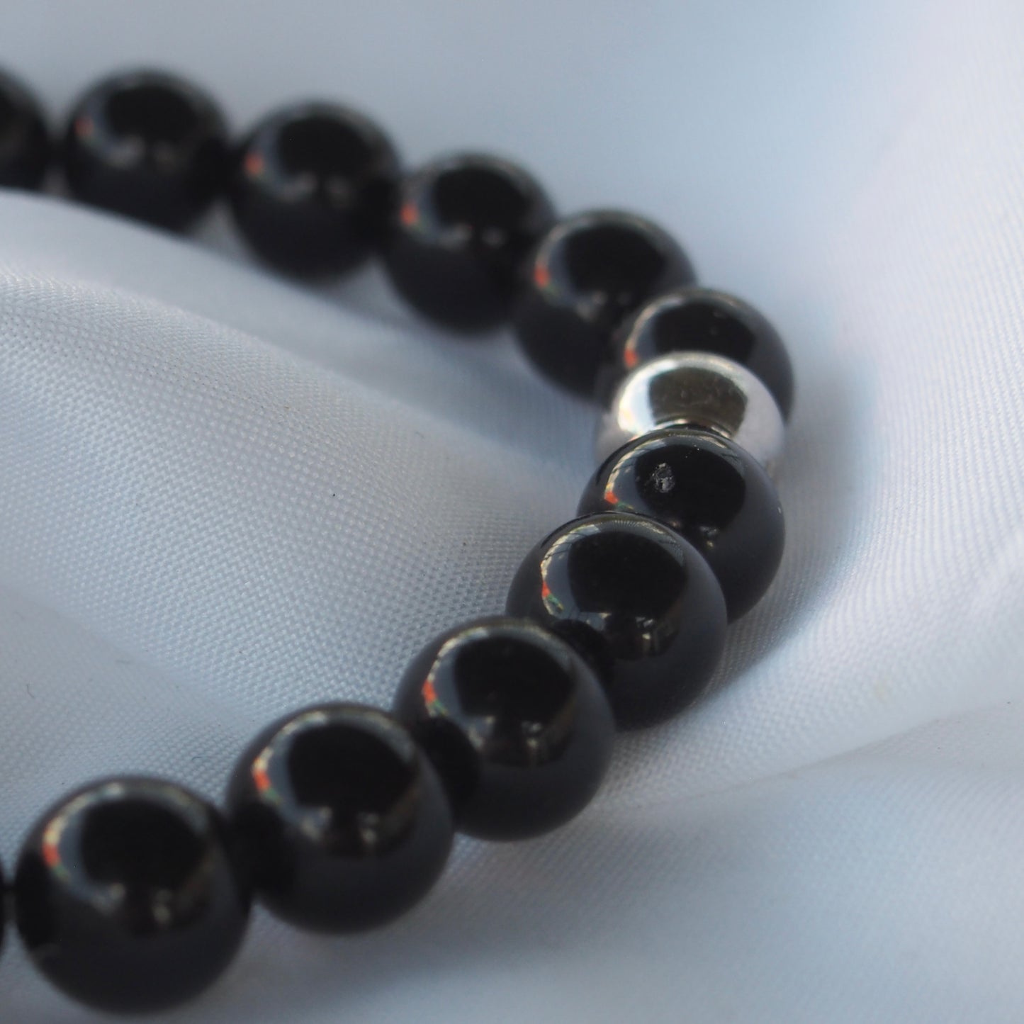Bracelet pierre naturelle | pierre tourmaline noire moyen
