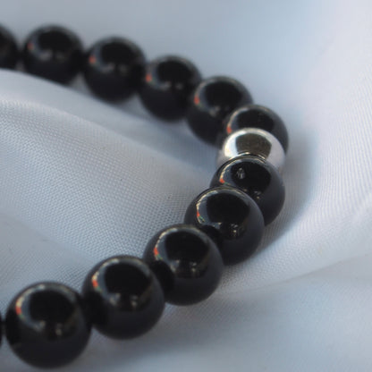 Bracelet pierre naturelle | pierre tourmaline noire moyen