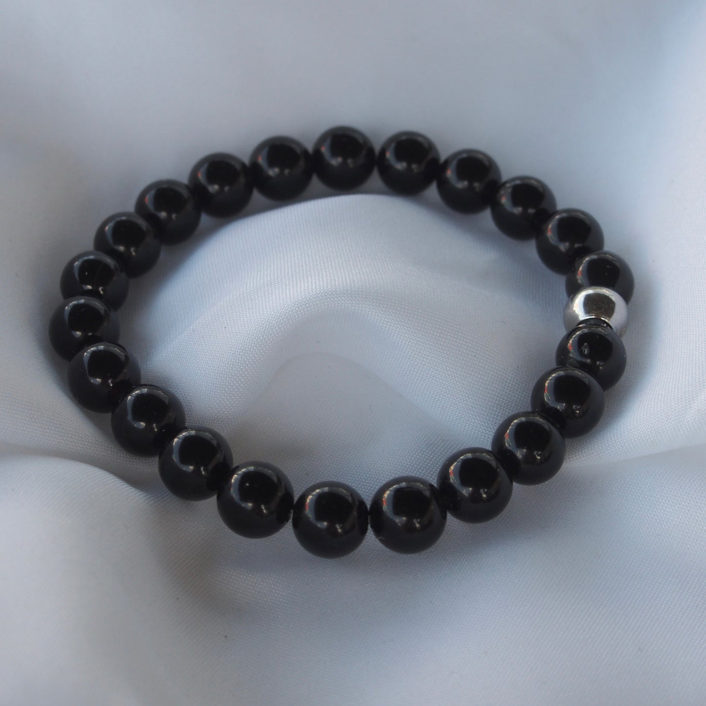 Bracelet pierre naturelle | pierre tourmaline noire moyen