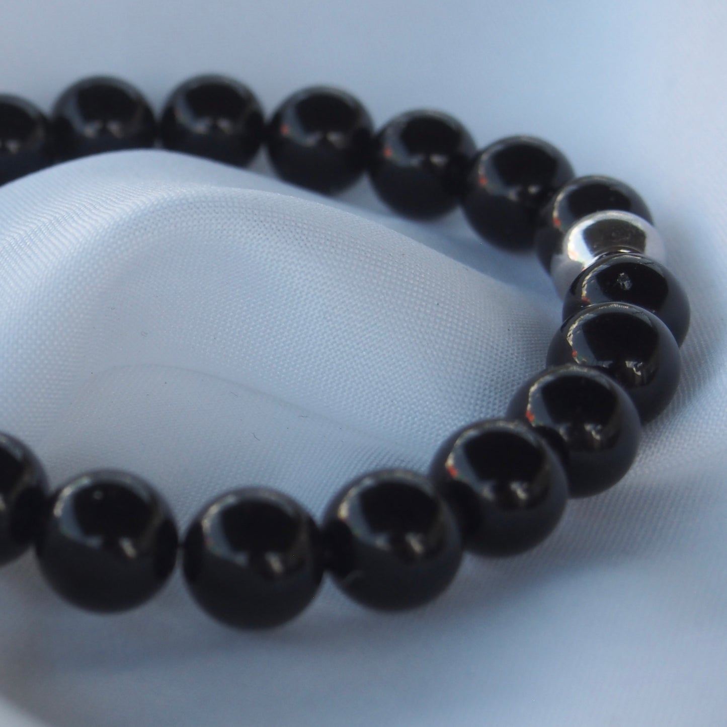 Bracelet pierre naturelle | pierre tourmaline noire moyen