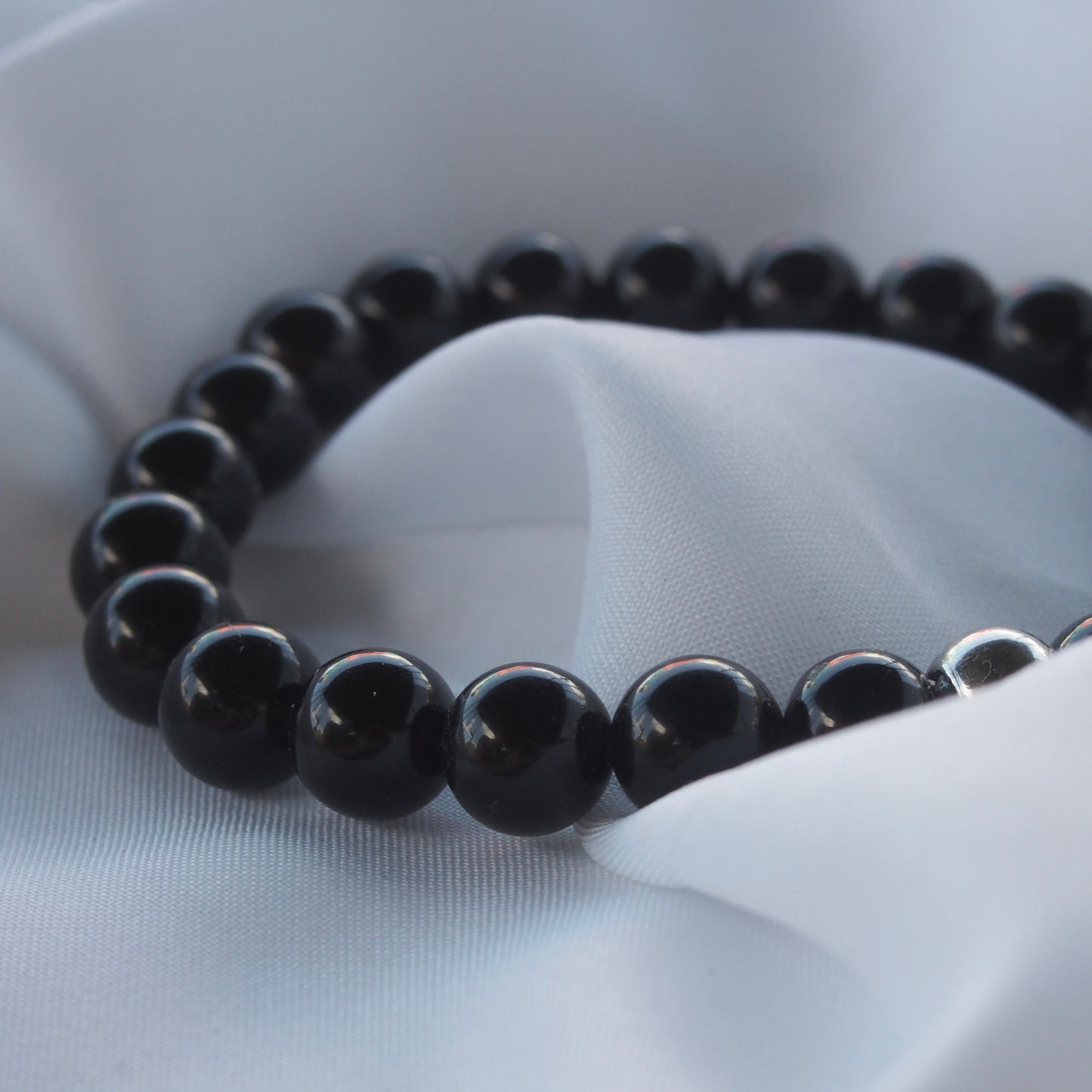 Bracelet pierre naturelle | pierre tourmaline noire moyen