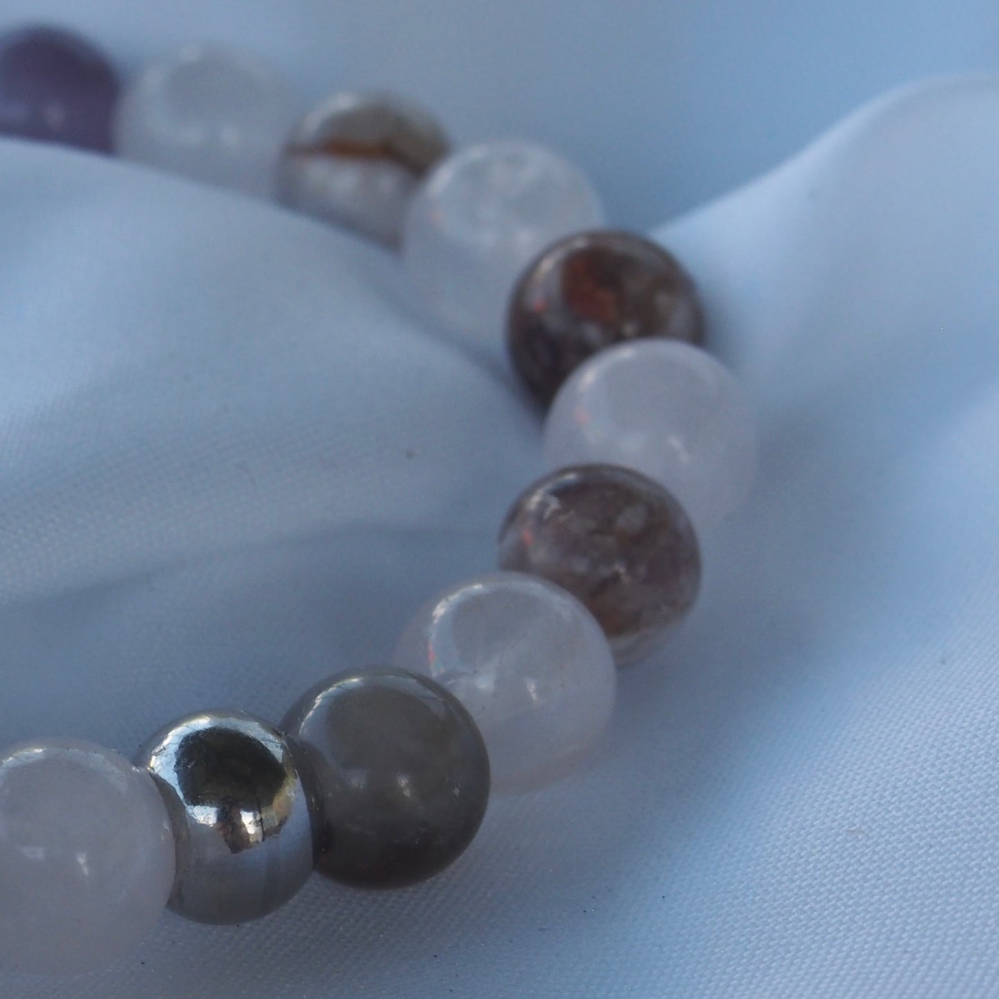 Bracelet quartz rose & améthyste — Amour de soi et apaisement