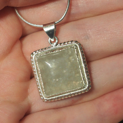 collier pour femme en argent | quartz fumé naturel