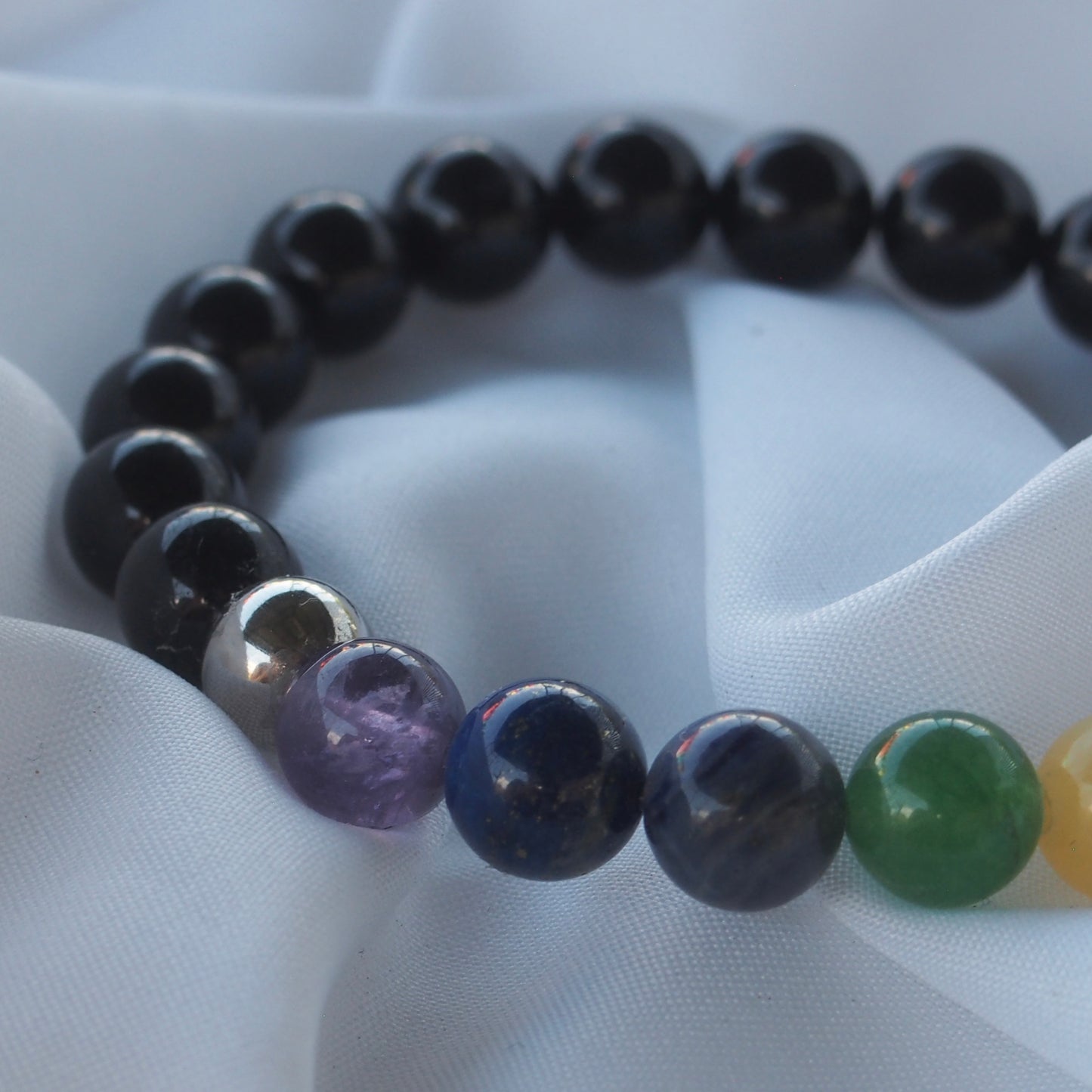 bracelet pierre naturelle | chakra en pierres naturelles avec tourmaline noire moyen