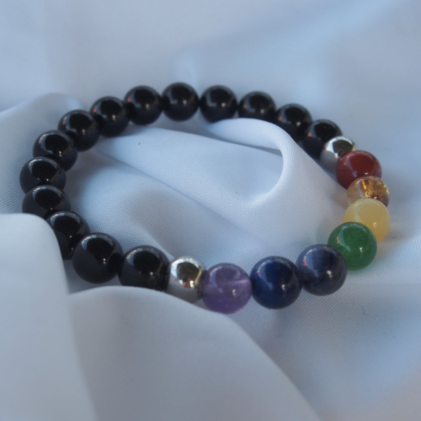bracelet pierre naturelle | chakra en pierres naturelles avec tourmaline noire moyen
