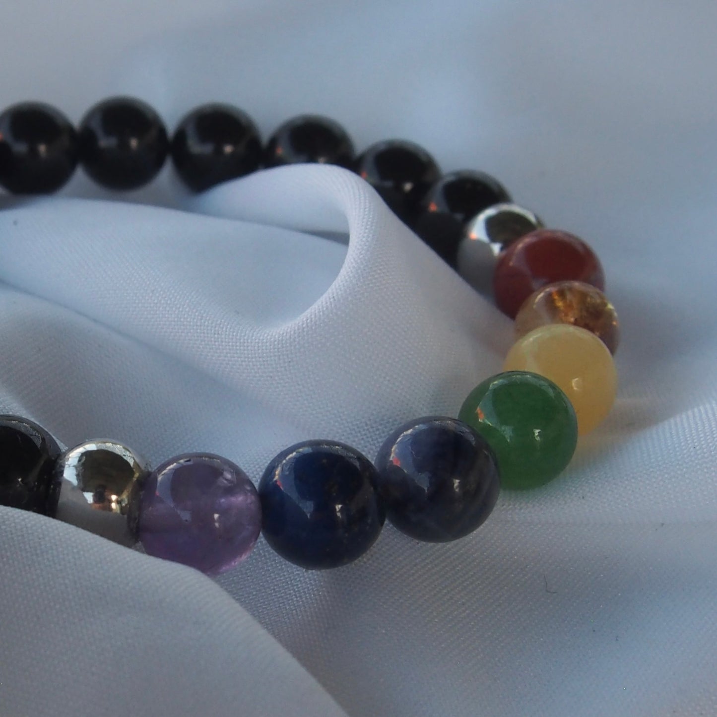 bracelet pierre naturelle | chakra en pierres naturelles avec tourmaline noire moyen