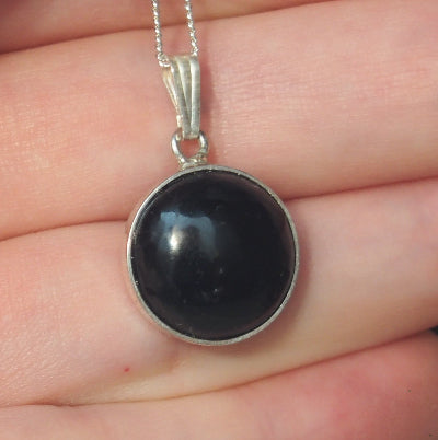 bijoux pierre naturelle | pierre onyx noir 12 mm