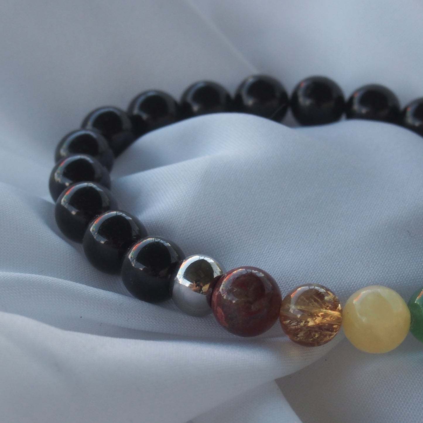 bracelet pierre naturelle | chakra en pierres naturelles avec tourmaline noire grand