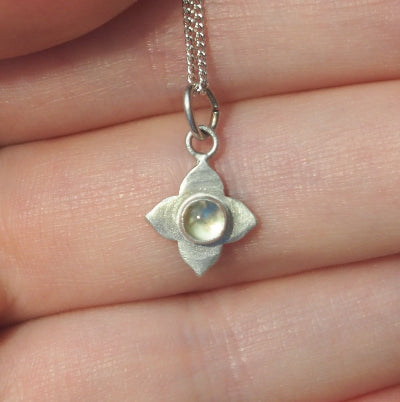 collier pour femme en argent | Pierre quartz blanc