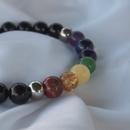 bracelet pierre naturelle | chakra en pierres naturelles avec tourmaline noire grand
