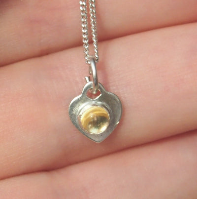 bijoux pierre naturelle | cœur en citrine