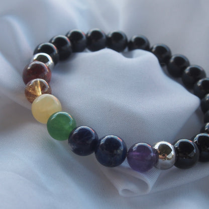 bracelet pierre naturelle | chakra en pierres naturelles avec tourmaline noire grand