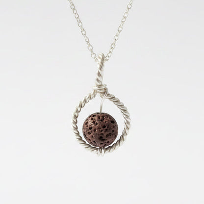 Collier pendentif spirale | pierre fine | argent sterling 925