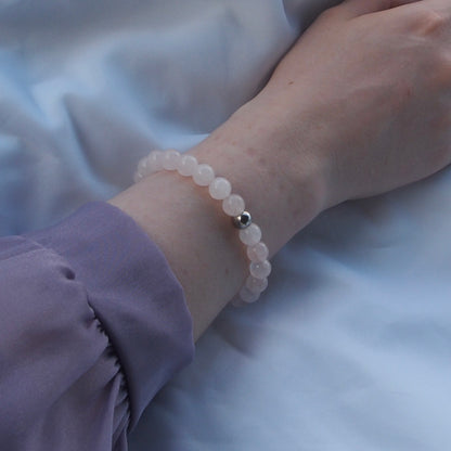 Bracelet en quartz rose — Amour et bonheur