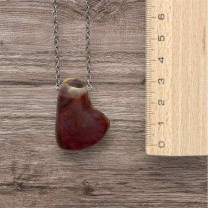 Collier cœur / résine mauve rose avec bois / rbc25