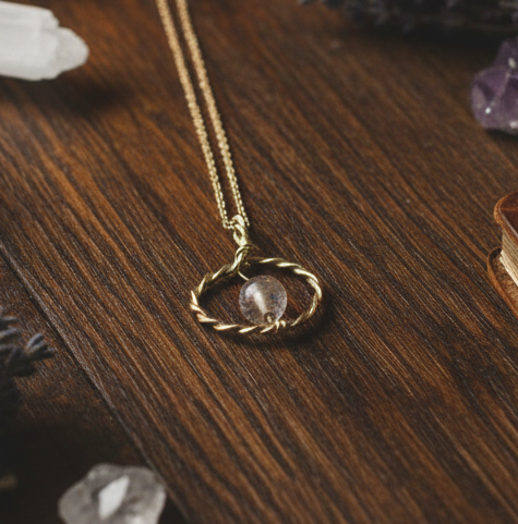 Colliers spirales en argent sterling avec pierre fine labradorite