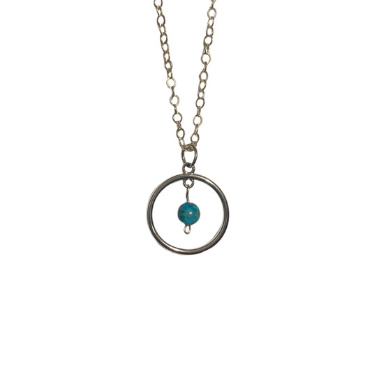 Colliers rond en acier inoxydable avec pierre fine