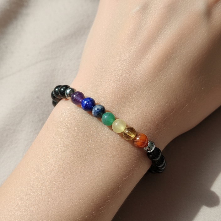 bracelet pierre naturelle | chakra en pierres naturelles avec tourmaline noire