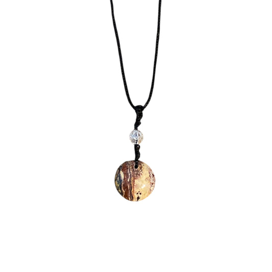 Collier Jaspe – Pendentif Rond