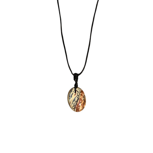 Collier Jaspe – Pendentif Oval