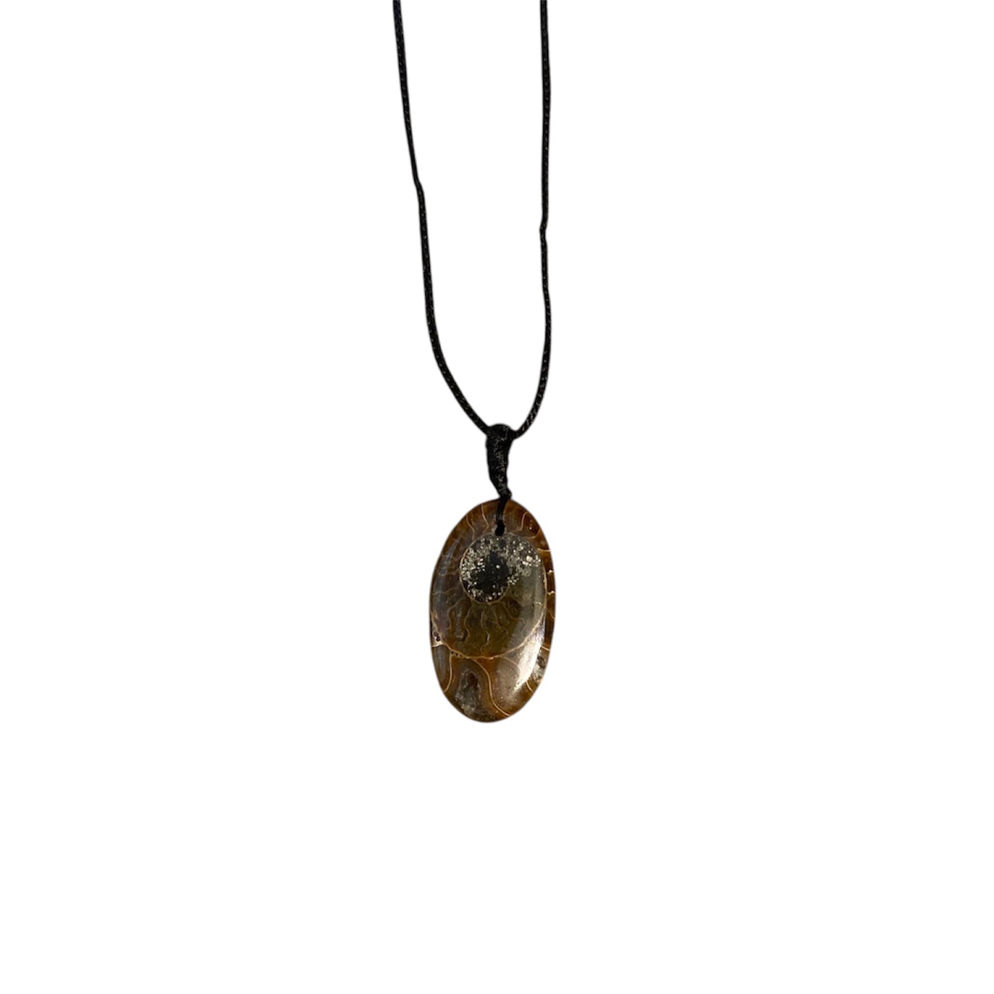 Collier Ammonite Fossile – Pendentif Oval