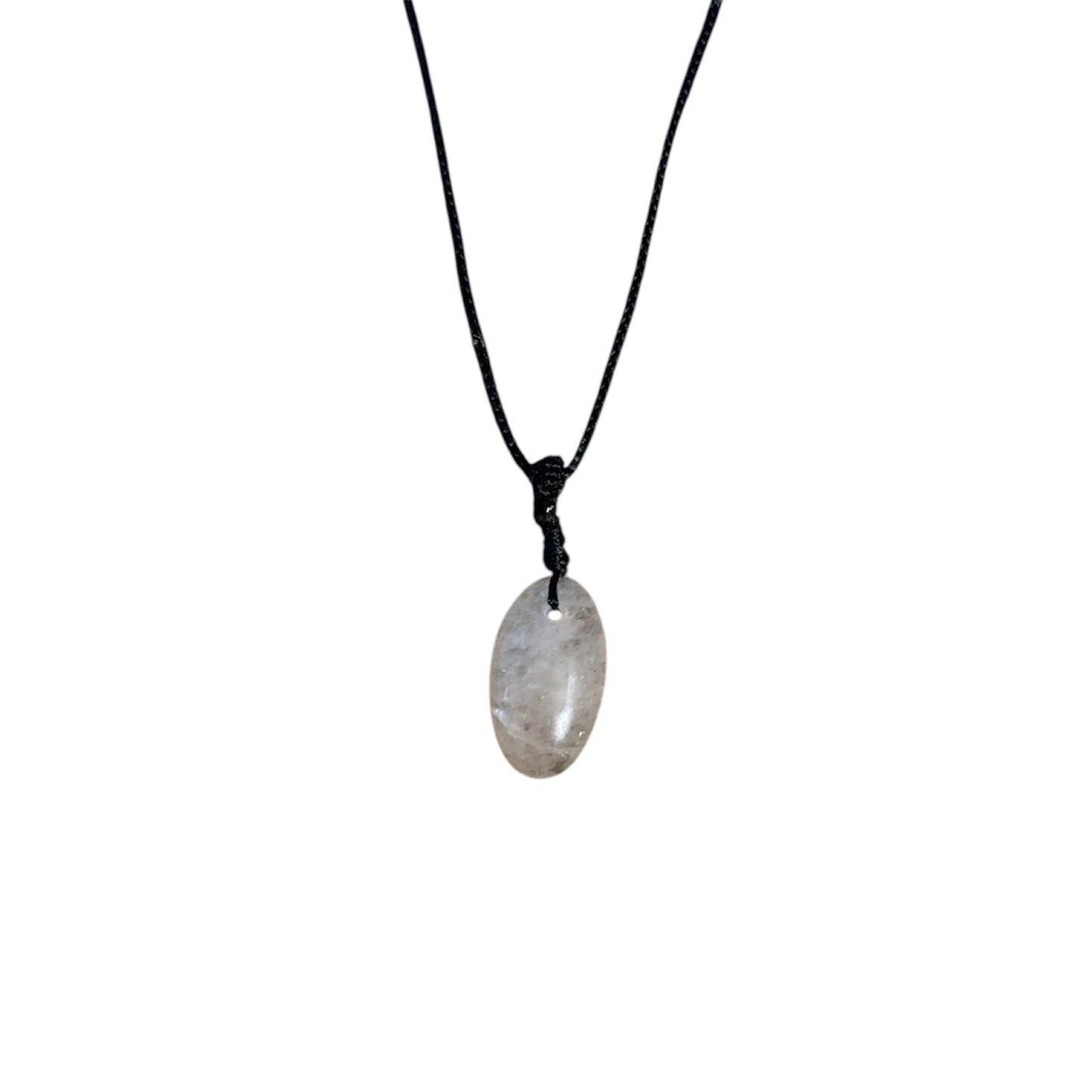 Collier Quartz Fumé – Pendentif Rond