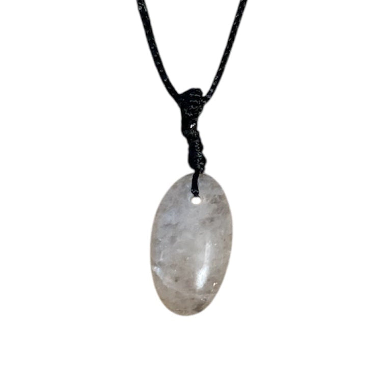 collier pierre naturelle | Pierre Quartz Fumé Oval