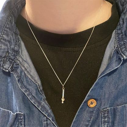 Collier pendentif – Rectangulaire en Argent Sterling