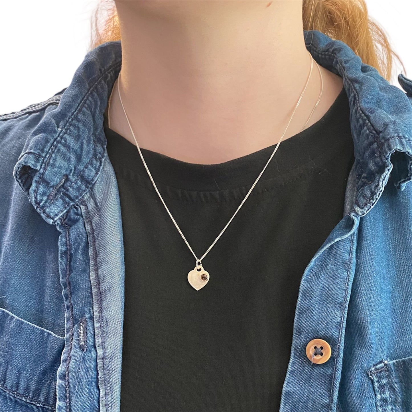 Collier pendentif – Cœur en Argent Sterling