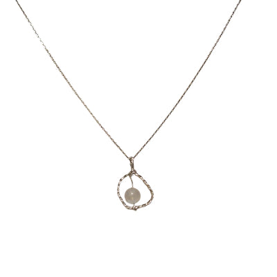 Sterling silver spiral jewelry with semi-precious stone