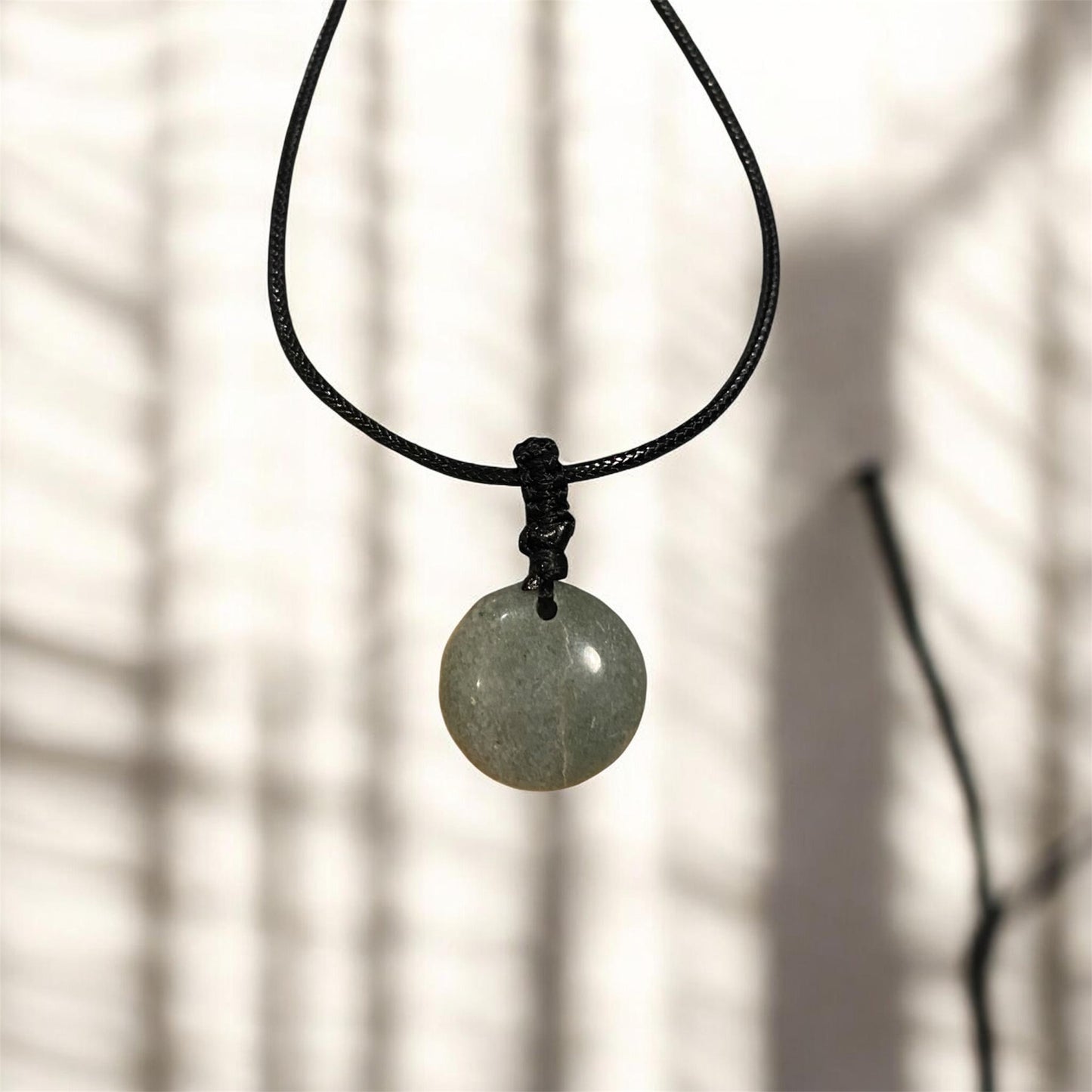 Fossil Ammonite & Engraved Wolf Sterling Silver Necklace
