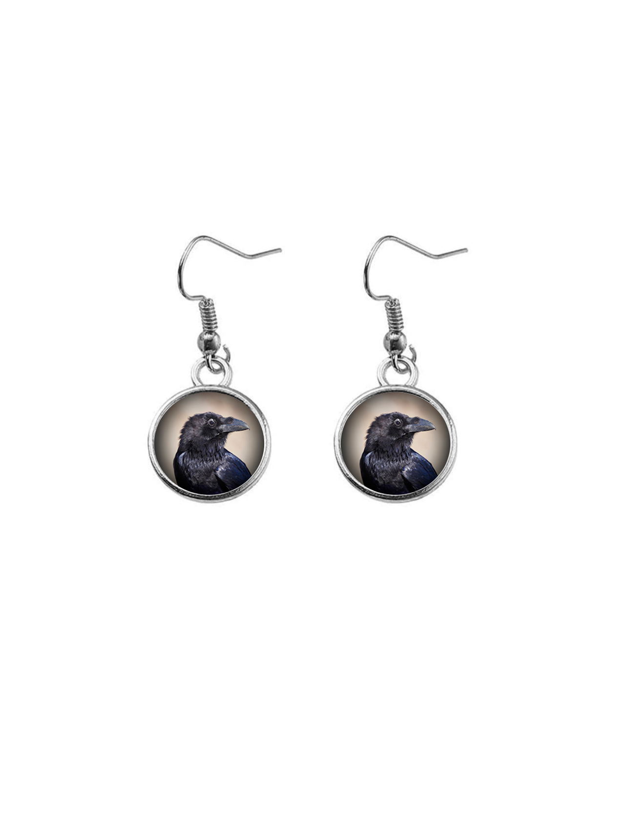 Boucles d'oreilles LE BEAU CORBEAU 12mm
