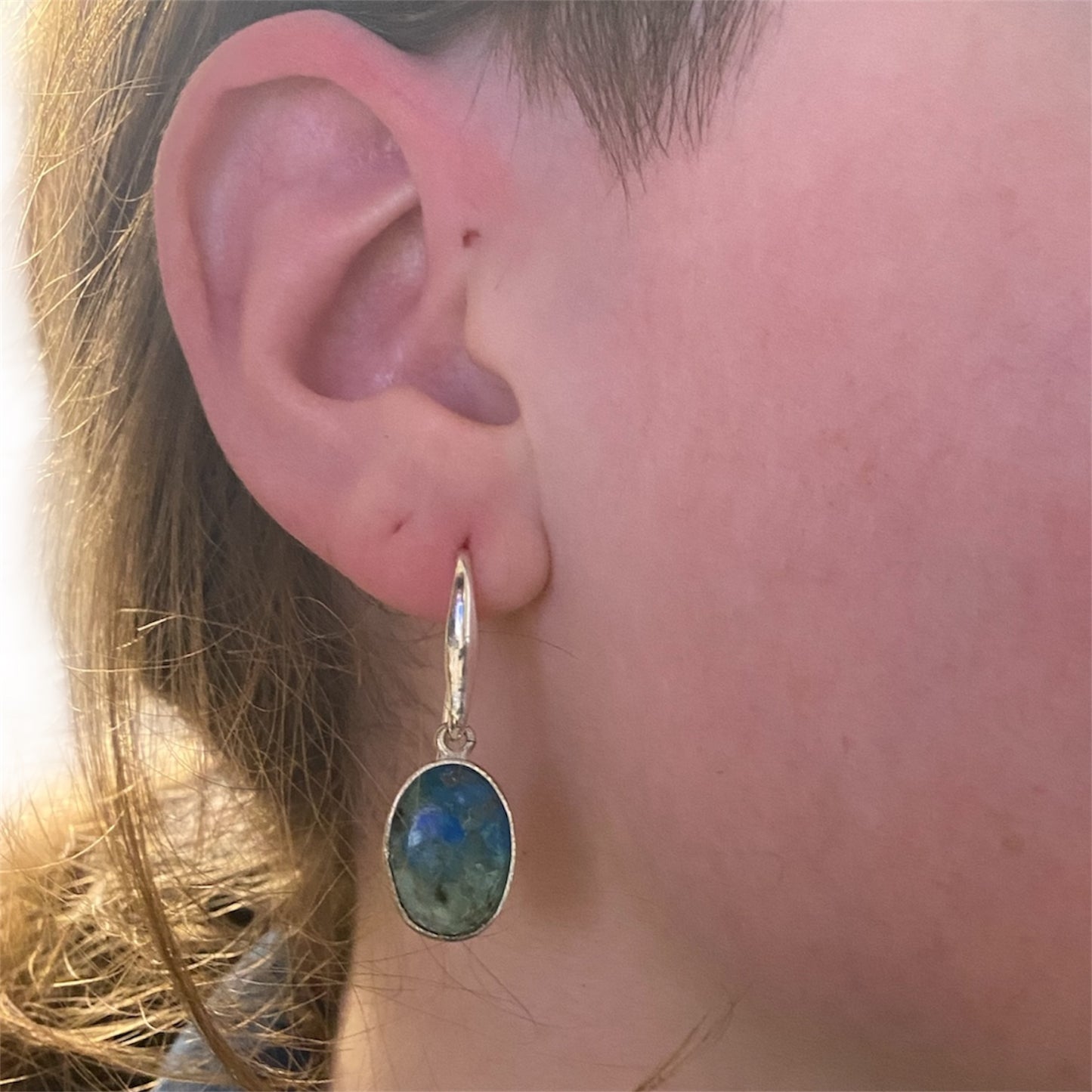 boucles d oreilles pour femmes K2 Jasper naturel oreille 