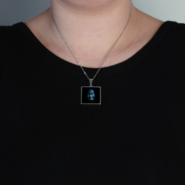 Collier BOUDDHA BLEU 25mm