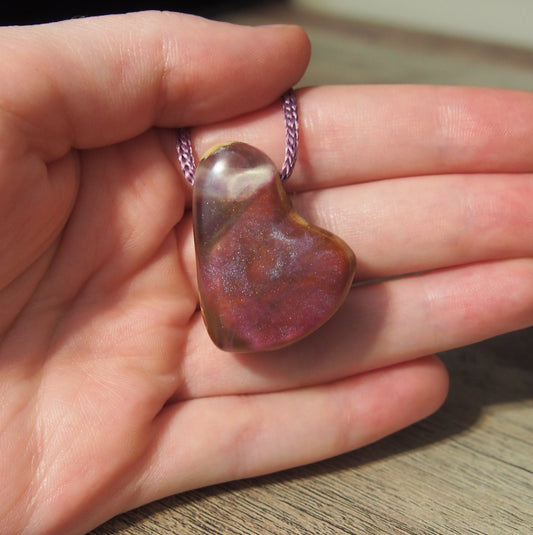 collier bois naturel resine artisanal cadeau unique