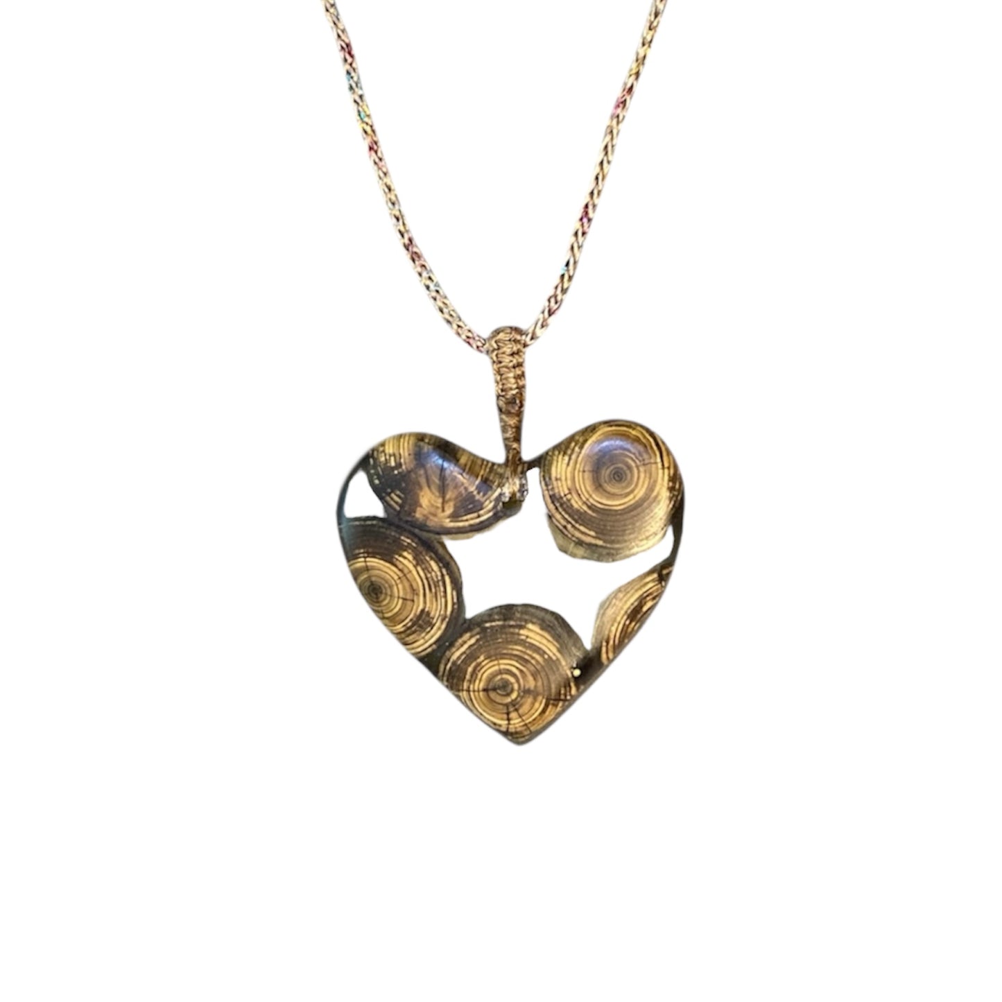 collier bois resine design artisanal unique